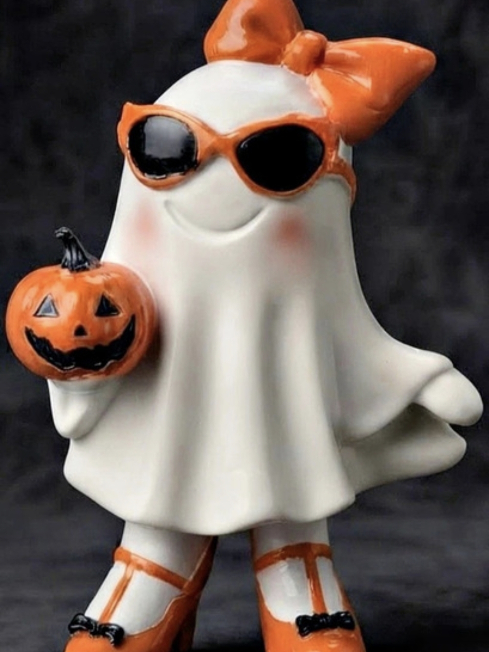 NWT 14"x10" Diva Ghost Halloween Figurine Summerween HTF